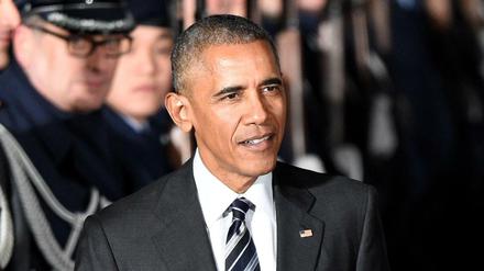 US-Präsident Barack Obama am Flughafen Tegel Berlin.