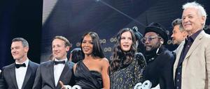 Unter den Preisträgern waren Wotan Wilke Möhring, Naomi Campbell, Liv Tyler, will.i.am und Bill Murray (v. li.). 