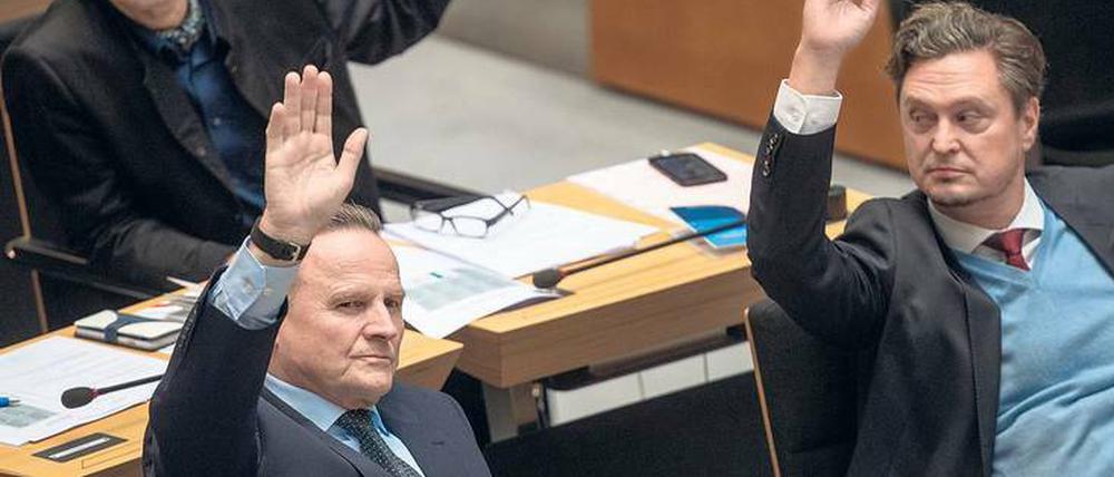 Isoliert, aber nicht allein. AfD-Fraktionschef Georg Pazderski kann sich vorstellen, im Abgeordnetenhaus auch mal mit der Regierung zu stimmen.