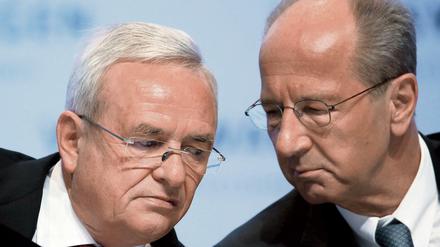 Bonusempfänger: Ex-Konzernchef Martin Winterkorn (links) und der heutige Aufsichtsratsvorsitzende Hans Dieter Pötsch