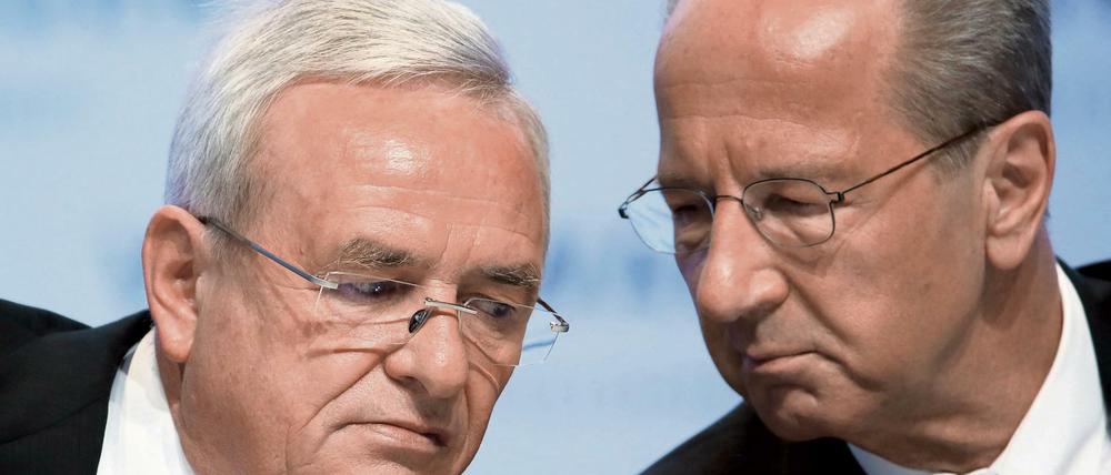 Bonusempfänger: Ex-Konzernchef Martin Winterkorn (links) und der heutige Aufsichtsratsvorsitzende Hans Dieter Pötsch