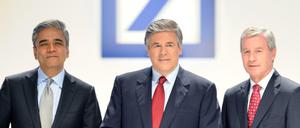 Topmanager unter sich: (v.l.) Anshu Jain, Josef Ackermann und Jürgen Fitschen.
