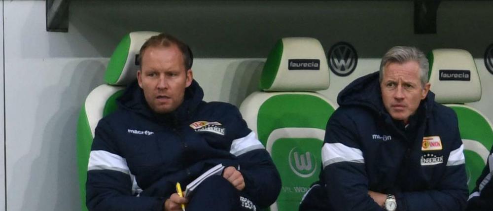 Henrik Pedersen (l., neben Trainer Jens Keller).