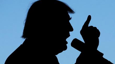 Schattenmann. Donald Trump.