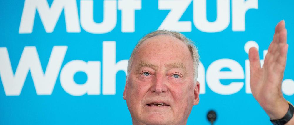 Mut zur Wahrheit fordert die AfD - hier konkret Parteivize Alexander Gauland.