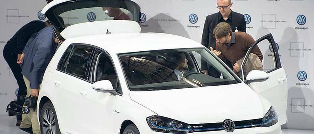 Der e-Golf, vorgestellt am Donnerstag in Dresden.