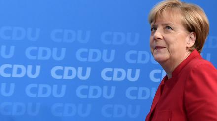 Angela Merkel am Sonntagabend im Konrad-Adenauer-Haus.