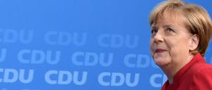 Angela Merkel am Sonntagabend im Konrad-Adenauer-Haus.