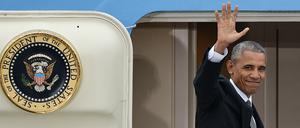 Farewell, Germany: Zum letzten Mal verließ Barack Obama am Freitagmittag als US-Präsident Berlin.
