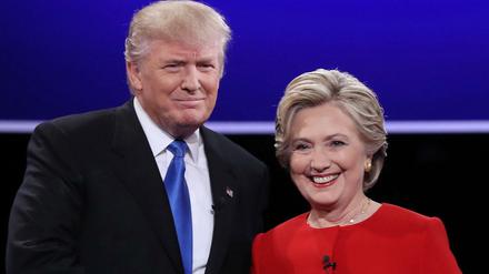 Gaben sich nicht oft die Hand: Donald Trump und Hillary Clinton. 
