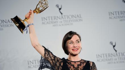 Gerührt in New York: Christiane Paul mit ihrem International Emmy