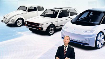 Arroganz war gestern. VW-Markenchef Herbert Diess präsentiert die neue Strategie in Wolfsburg. VW soll nach dem Diesel-Skandal „zugänglicher“ werden. 