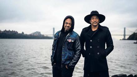 Subtiler Protest. Die A-Tribe-Called-Quest-Musiker Jarobi White und Q-Tip (mit Hut). 