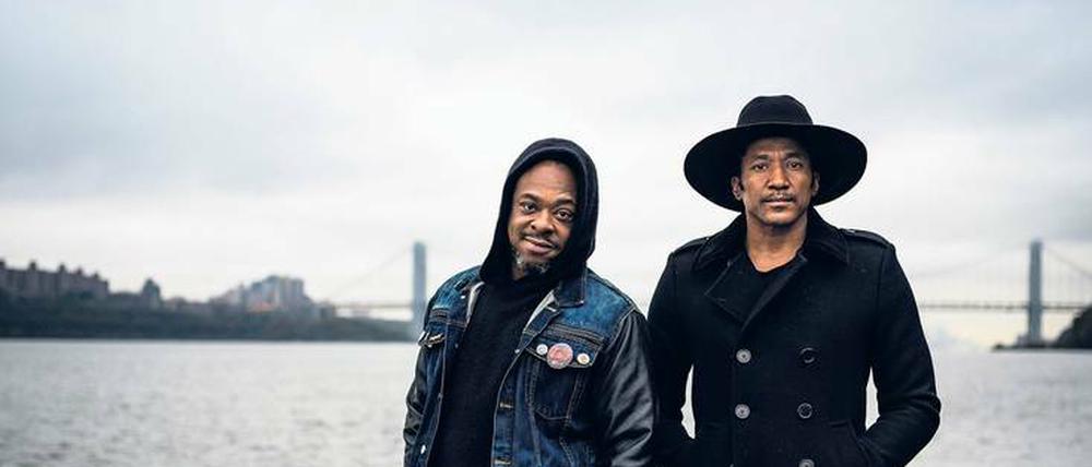 Subtiler Protest. Die A-Tribe-Called-Quest-Musiker Jarobi White und Q-Tip (mit Hut).