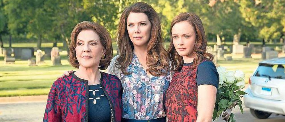 Drei Frauen, drei Generationen Familie: Emily, Lorelai und Rory Gilmore (von links). 