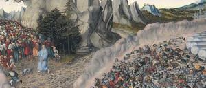 Lucas Cranach d. Ä. überträgt die Geschichte von Moses’ Durchquerung des Roten Meers im Gemälde von 1530 (Ausschnitt) auf die Reformation.
