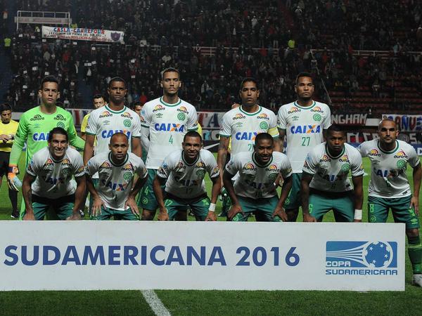 Das Team von Chapecoense Anfang November beim Halbfinale der Copa Sudamericana in Buenos Aires.