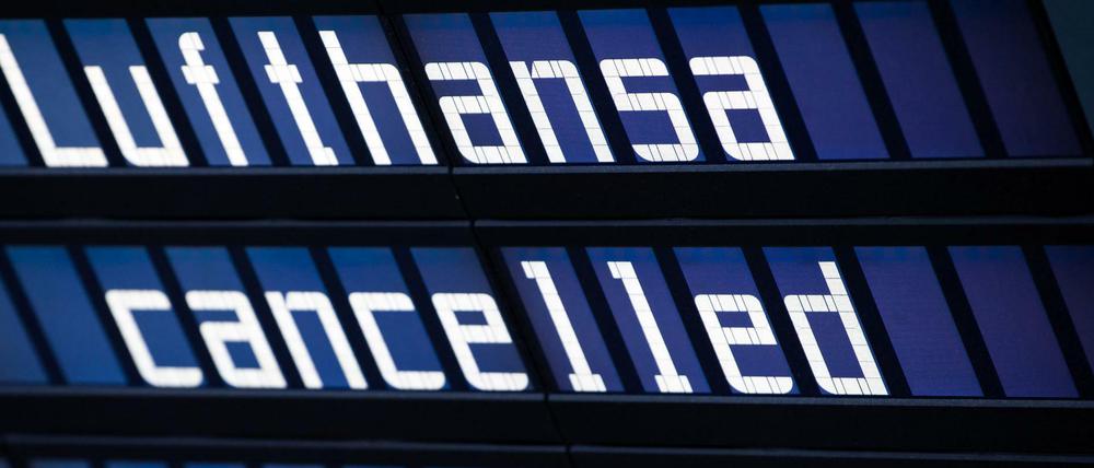 Der Pilotenstreik bei der Lufthansa führt täglich zu hunderten Flugausfällen.