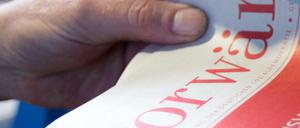 Exemplare der SPD-Zeitung "Vorwärts". Eine Verlagstochter vermittelte gesponsorte Treffen mit SPD-Spitzenpolitikern.