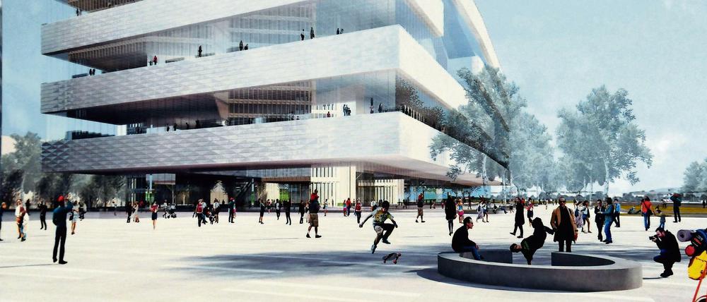 Entwurf für den Bau der Zentral- und Landesbibliothek (ZLB) Im Bild: Nickl &amp; Partner Architekten AG, Berlin.