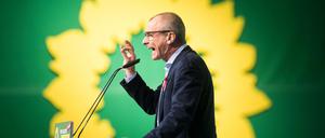 Angriffslustig: Volker Beck, Bundestagsabgeordneter der Grünen, auf dem Bundesparteitag in Münster.