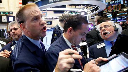 Aufgeregter Handel an der New Yorker Börse.