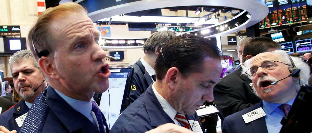 Aufgeregter Handel an der New Yorker Börse.