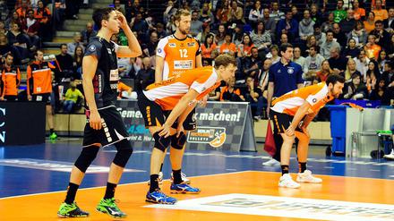 Müssen sich in der Bundesliga kaum strecken: Die Volleyballer der BR Volleys.