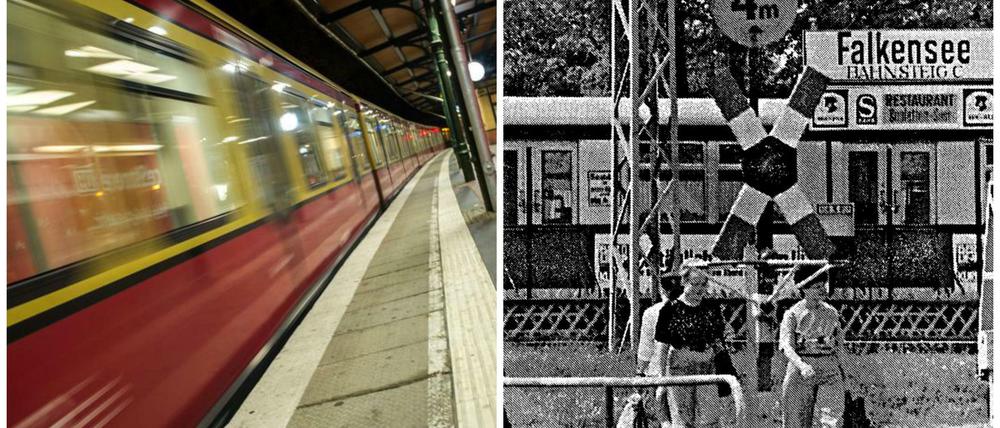 Auch Falkensee kann hoffen. Das Foto rechts stammt aus dem Jahr 1992. Die S-Bahn im Hintergrund war ein Imbiss.