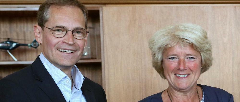 SPD-Landeschef Michael Müller und CDU-Landeschefin Monika Grütters