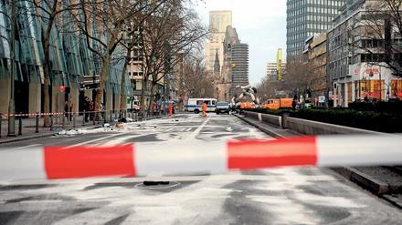 Die Tauentzienstraße im Februar nach dem Raserunfall.