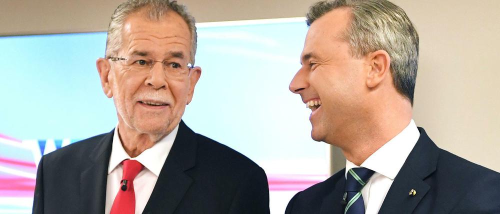 Einer von beiden wird der nächste Präsident Österreichs: Alexander Van der Bellen und Norbert Hofer.