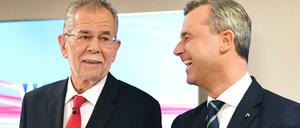 Einer von beiden wird der nächste Präsident Österreichs: Alexander Van der Bellen und Norbert Hofer.