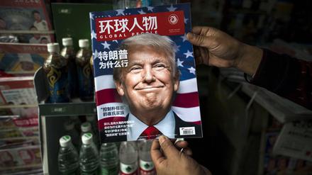 Donald Trump ist die News in China. 