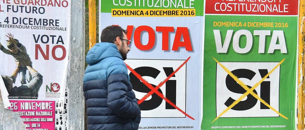"Ja" oder "Nein" zur Verfassungsreform: Die Italiener müssen sich entscheiden.