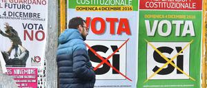 "Ja" oder "Nein" zur Verfassungsreform: Die Italiener müssen sich entscheiden.