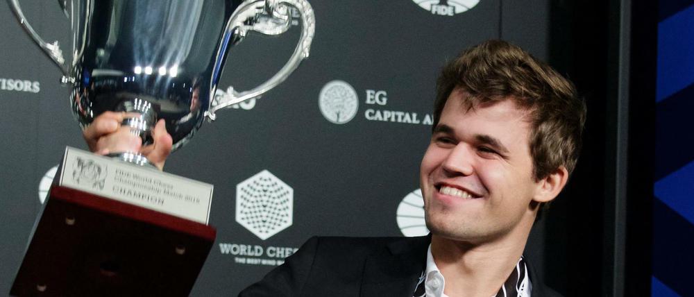 So sieht ein Sieger aus - Magnus Carlsen in New York.