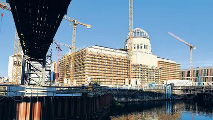 Die Baustelle vom Stadtschloss in Berlin.