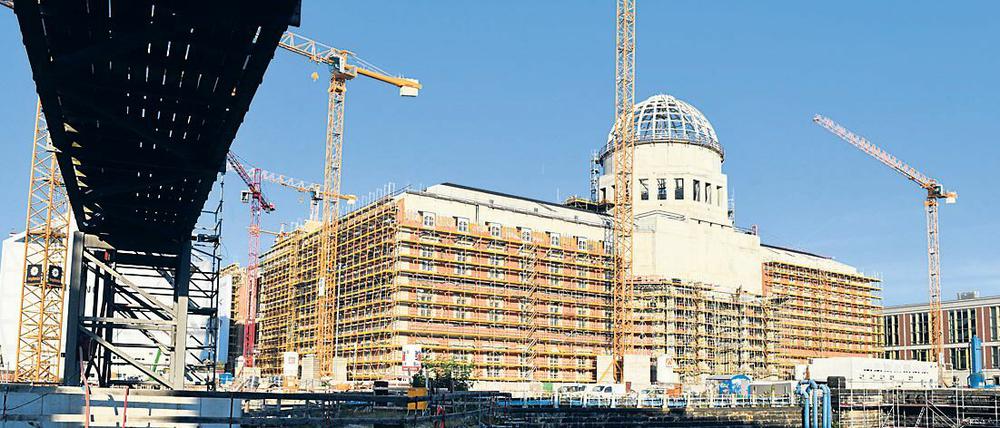 Die Baustelle vom Stadtschloss in Berlin.