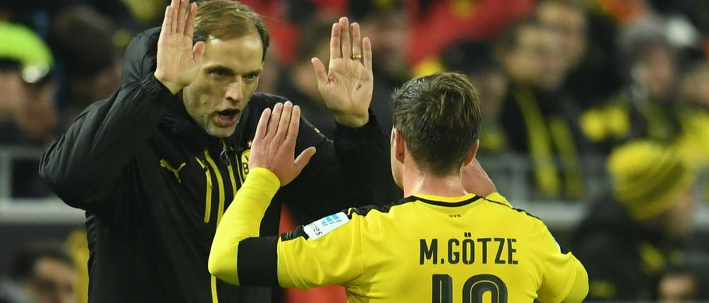 Da kann der Götze noch häufiger raus? Dortumnds Trainer Thomas Tuchel kann küftig im Pokal häufiger wechseln.