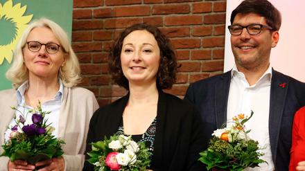 Blumen für die Grünen. Die drei designierten Senatoren erhielten breite Zustimmung.