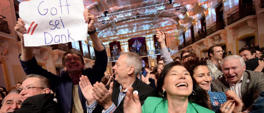 Jubel bei Österreichs Grünen über den Wahlausgang
