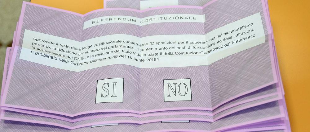 Die Mehrheit der Italiener stimmte am Sonntag gegen eine Verfassungsreform.