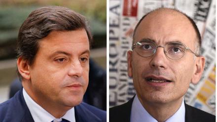 Das sind Renzis mögliche Nachfolger. Oben von links nach rechts: Carlo Calenda, Minister für Wirtschaftliche Entwicklung, Enrico Letta, 2013-2014 Ministerpräsident, Pier Carlo Padoan, Wirtschafts- und Finanzminister. Untern von links nach rechts: Kulturminister Dario Franceschini , Minister für Infrastruktur und Verkehr Graziano Delrio, und Senatspräsident Pietro Grasso. 