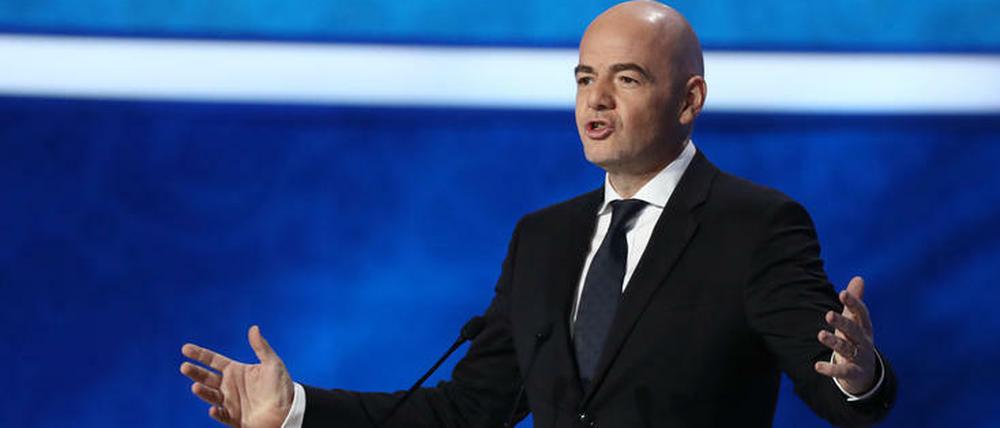 Gianni Infantino denkt groß - auch was die Teilnehmer an einer WM angeht.