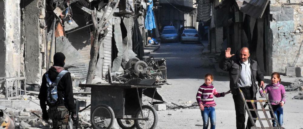 Ein syrischer Soldat in Aleppo.