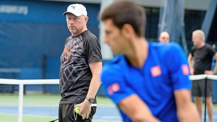 Neue Ziele: Boris Becker (links) und Novak Djokovic.