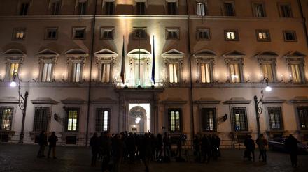 Der Palazzo Chigi, Amtssitz des italienischen Ministerpräsidenten.