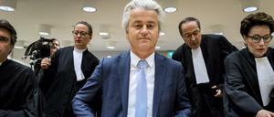 Geert Wilders Ende November vor Gericht im niederländischen Schiphol. 
