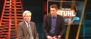 Entspannt: Der umstrittene Ex-SPD-Politiker Thilo Sarrazin bei Steffen Hallaschka auf dem "Heißen Stuhl".